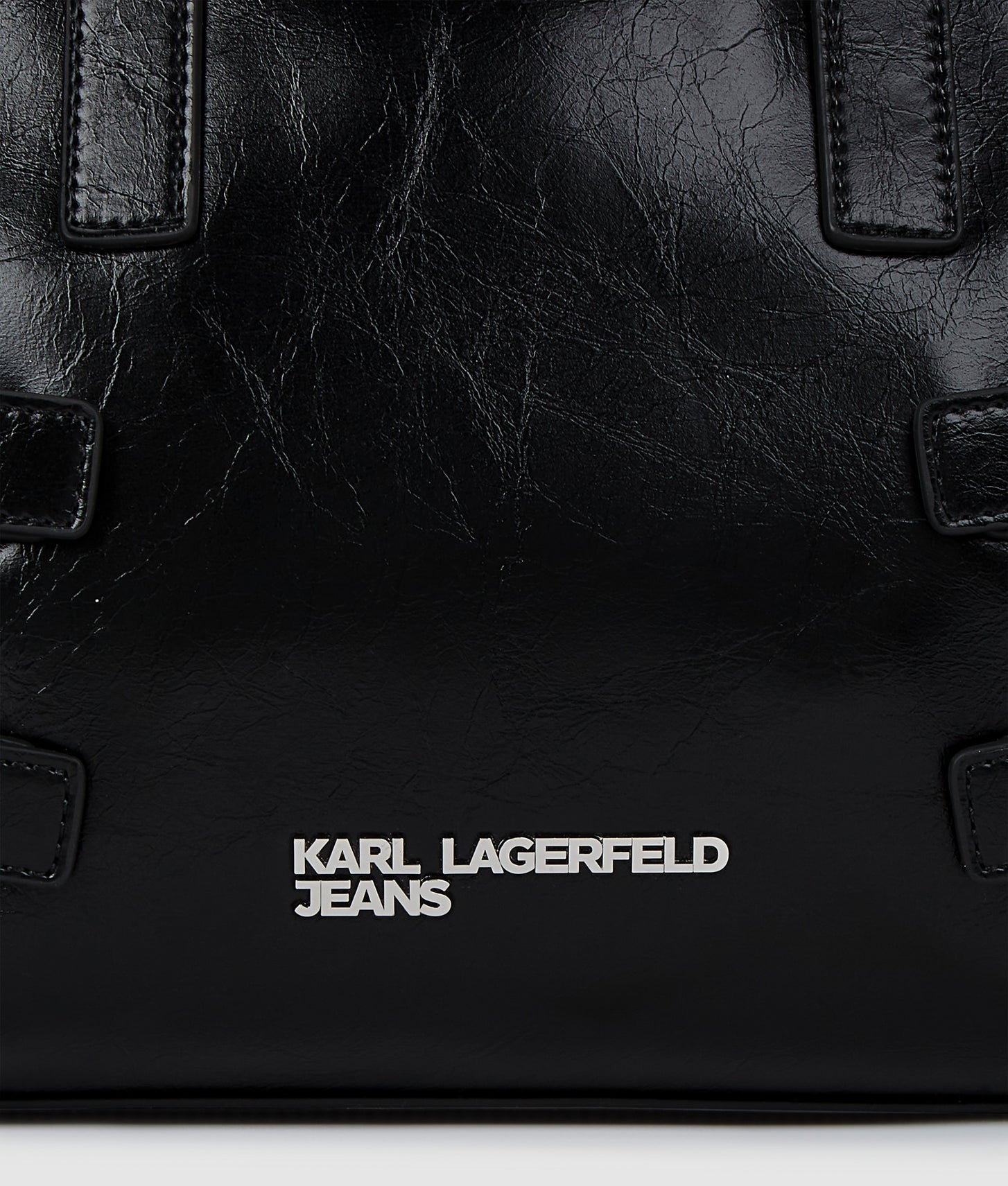 KarlLagerfeld Buckle Bowling Bag Black
