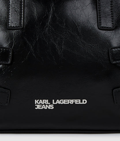 KarlLagerfeld Buckle Bowling Bag Black