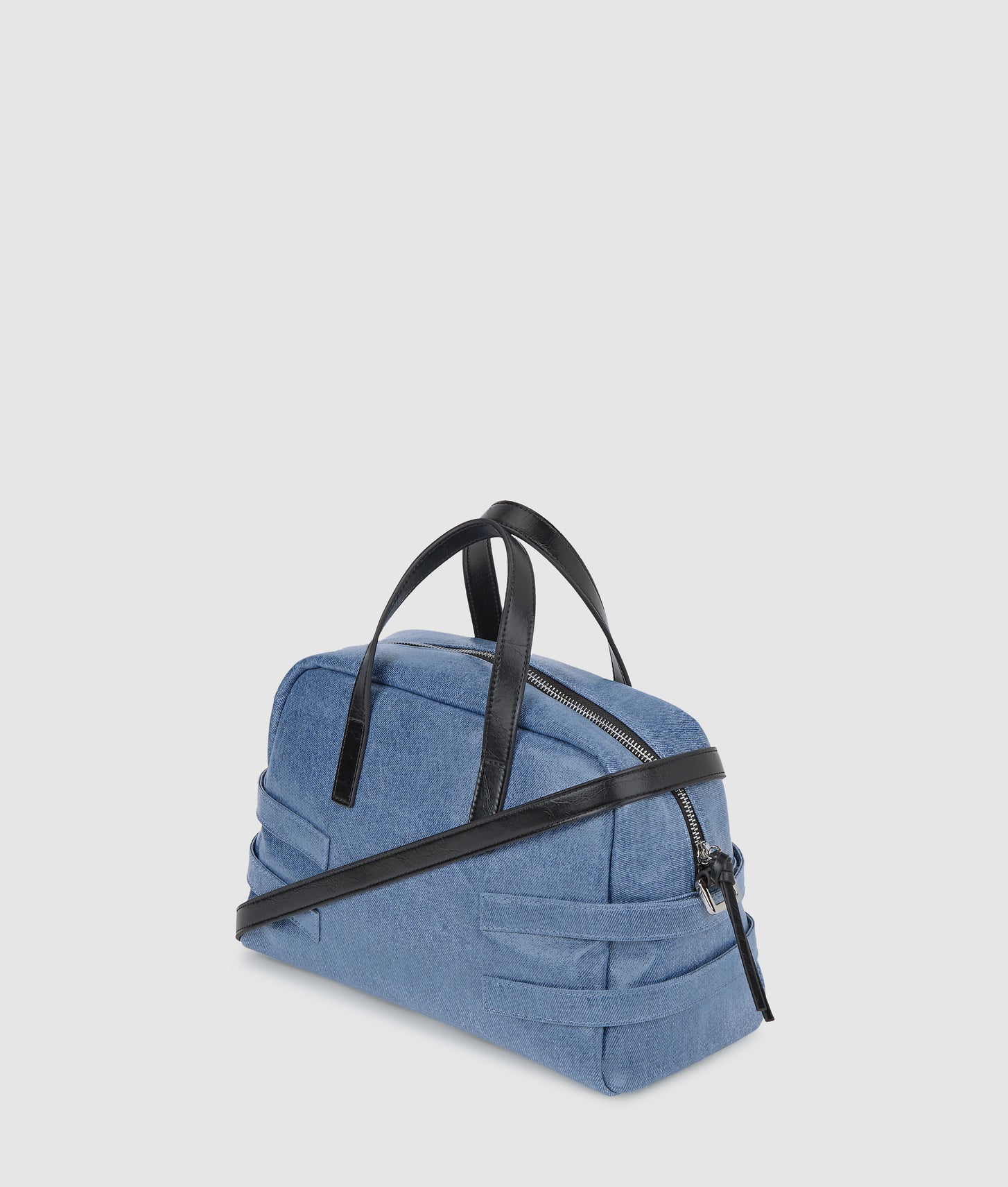 KarlLagerfeld Denim Buckle Bowling Bag Standard Blue Denim
