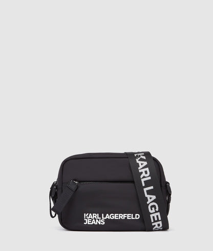 KarlLagerfeld Logo Nylon Crossbody Bag Black