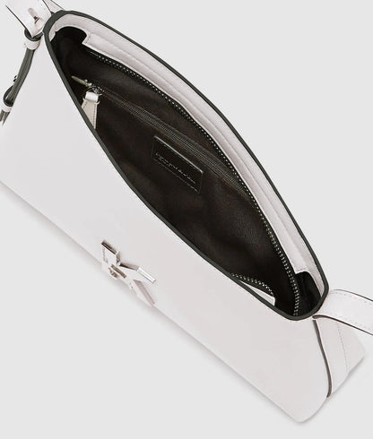 KarlLagerfeld Geo High-Shine Shoulder Bag Off White