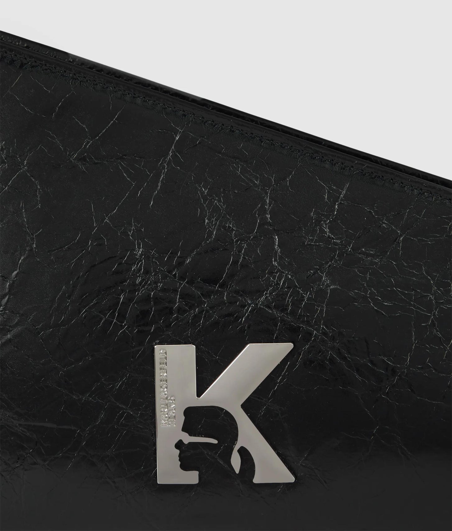 KarlLagerfeld Geo High-Shine Shoulder Bag Black