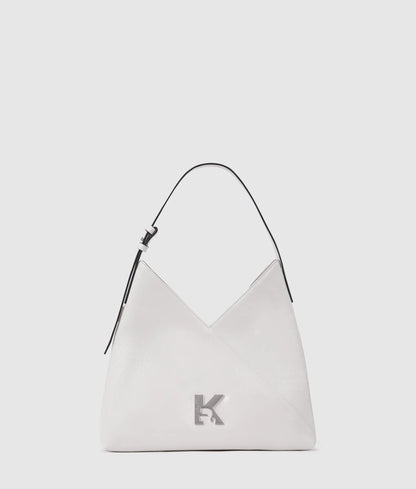 KarlLagerfeld Geo High-Shine Tote Bag Off White