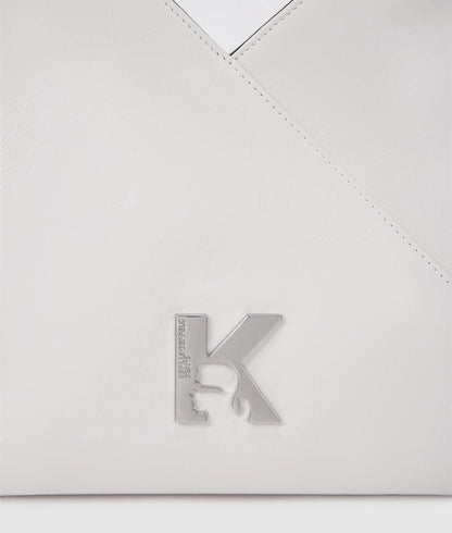 KarlLagerfeld Geo High-Shine Tote Bag Off White