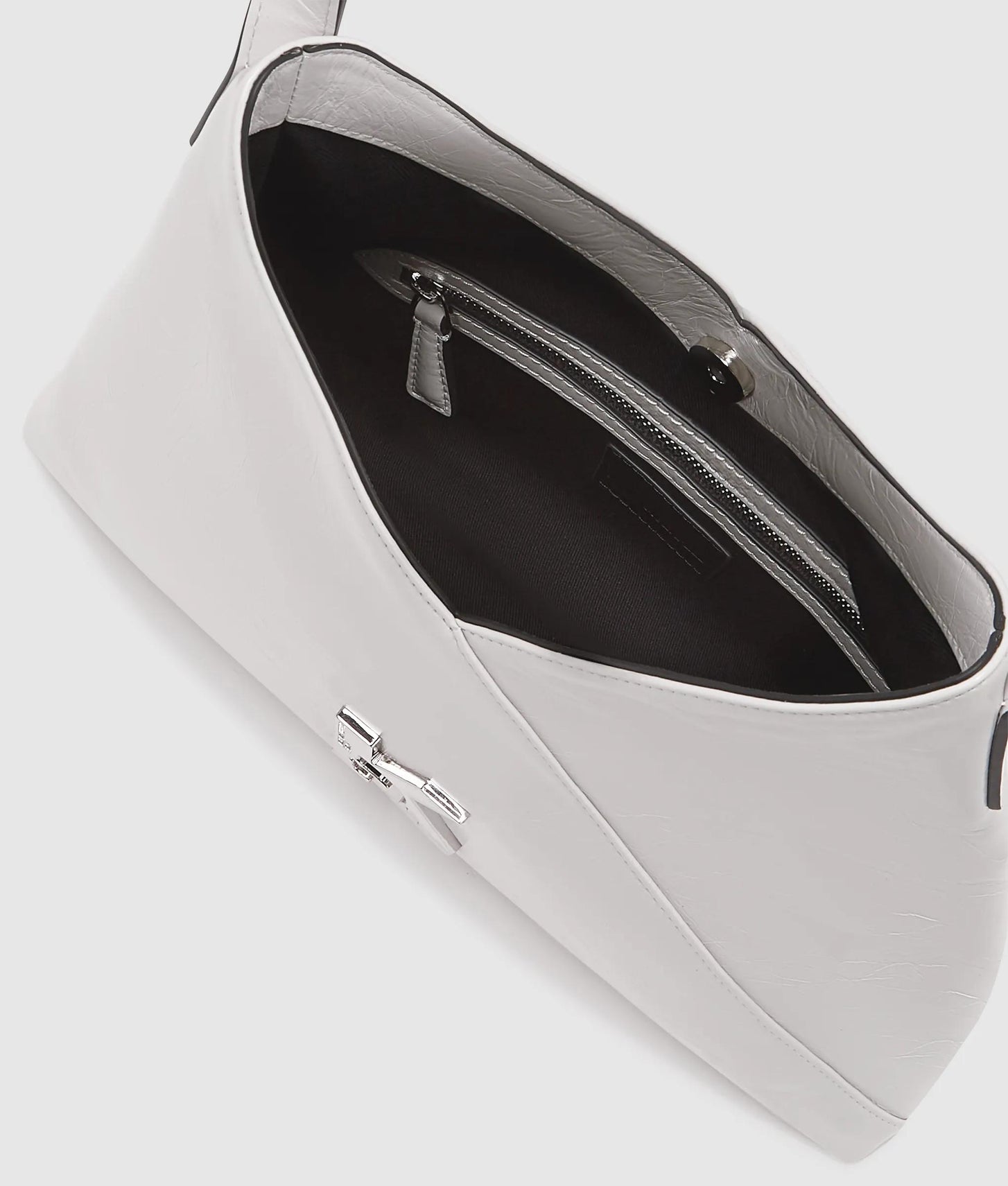 KarlLagerfeld Geo High-Shine Tote Bag Off White