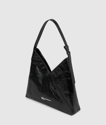 KarlLagerfeld Geo High-Shine Tote Bag Black