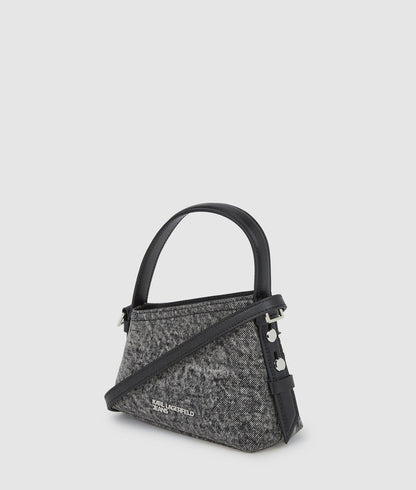 KarlLagerfeld Geo Mini Denim Crossbody Bag Washed Black