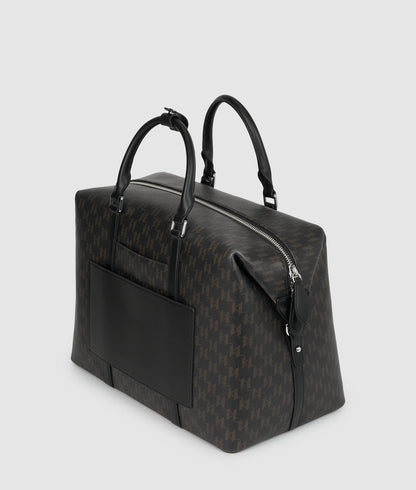 KarlLagerfeld Ikon Monogram Weekender Bag Brown-Monogram
