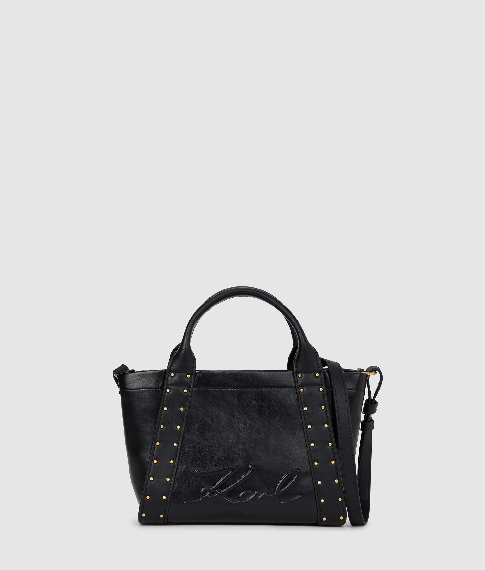 KarlLagerfeld Kville Small Studded Tote Bag Black/Gold