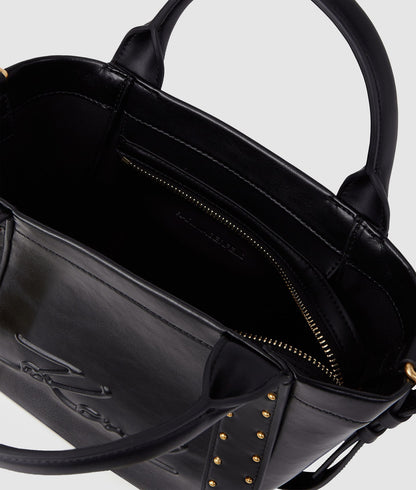 KarlLagerfeld Kville Small Studded Tote Bag Black/Gold
