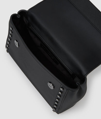 KarlLagerfeld Kautograph Studded Top Handle Bag Black Embellishment