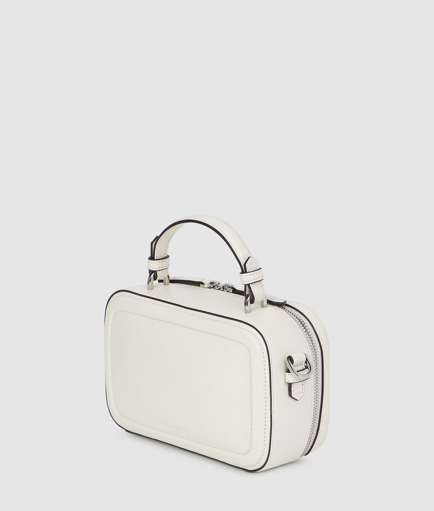 KarlLagerfeld Kautograph Chain Top Handle Bag Off White