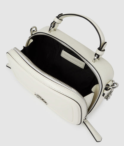 KarlLagerfeld Kautograph Chain Top Handle Bag Off White
