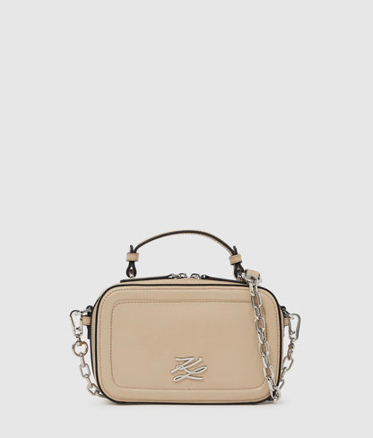 KarlLagerfeld Kautograph Chain Top Handle Bag Safari