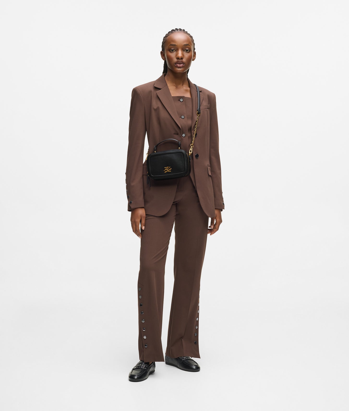 KarlLagerfeld Kautograph Chain Top Handle Bag Black/Gold