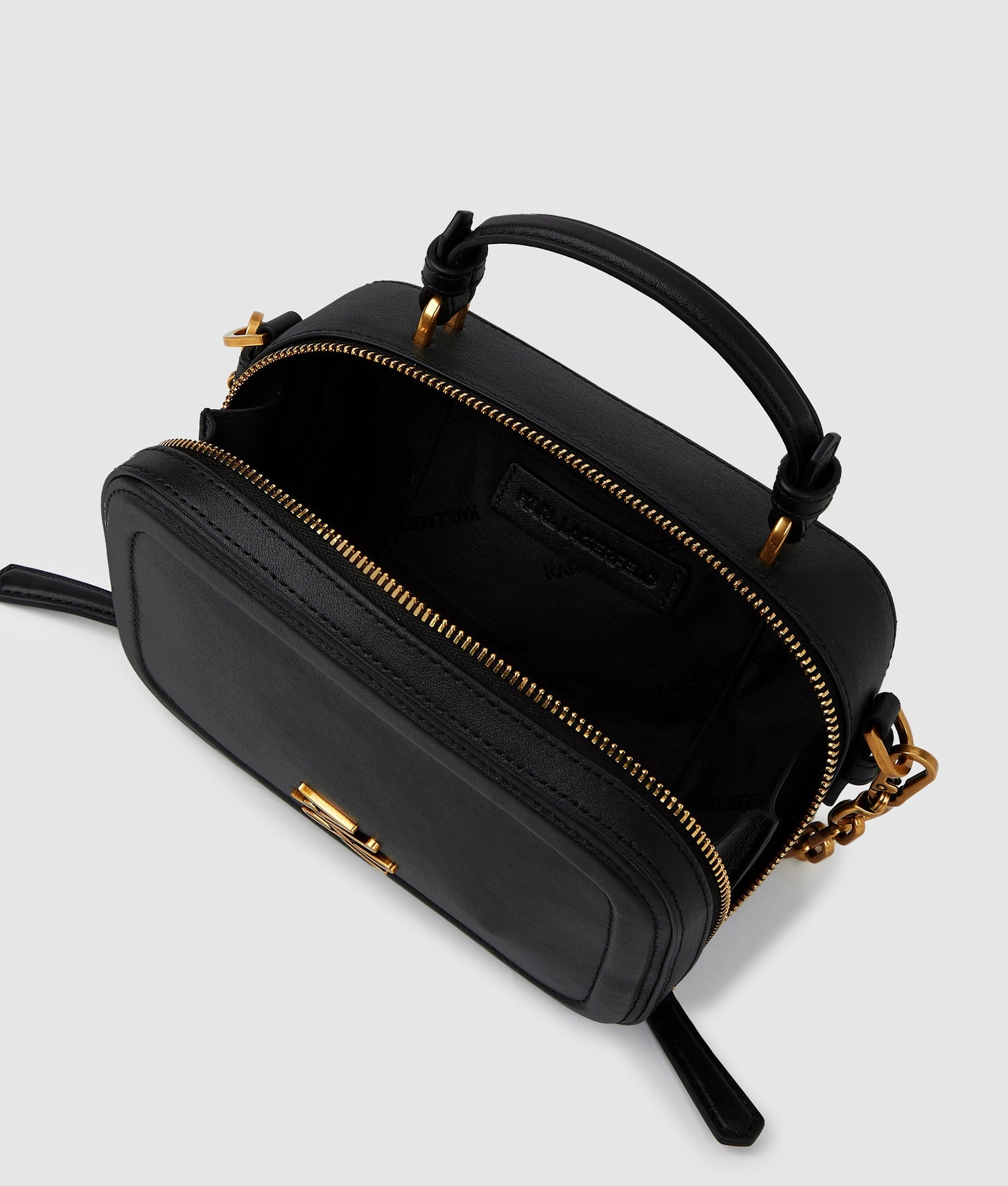 KarlLagerfeld Kautograph Chain Top Handle Bag Black/Gold