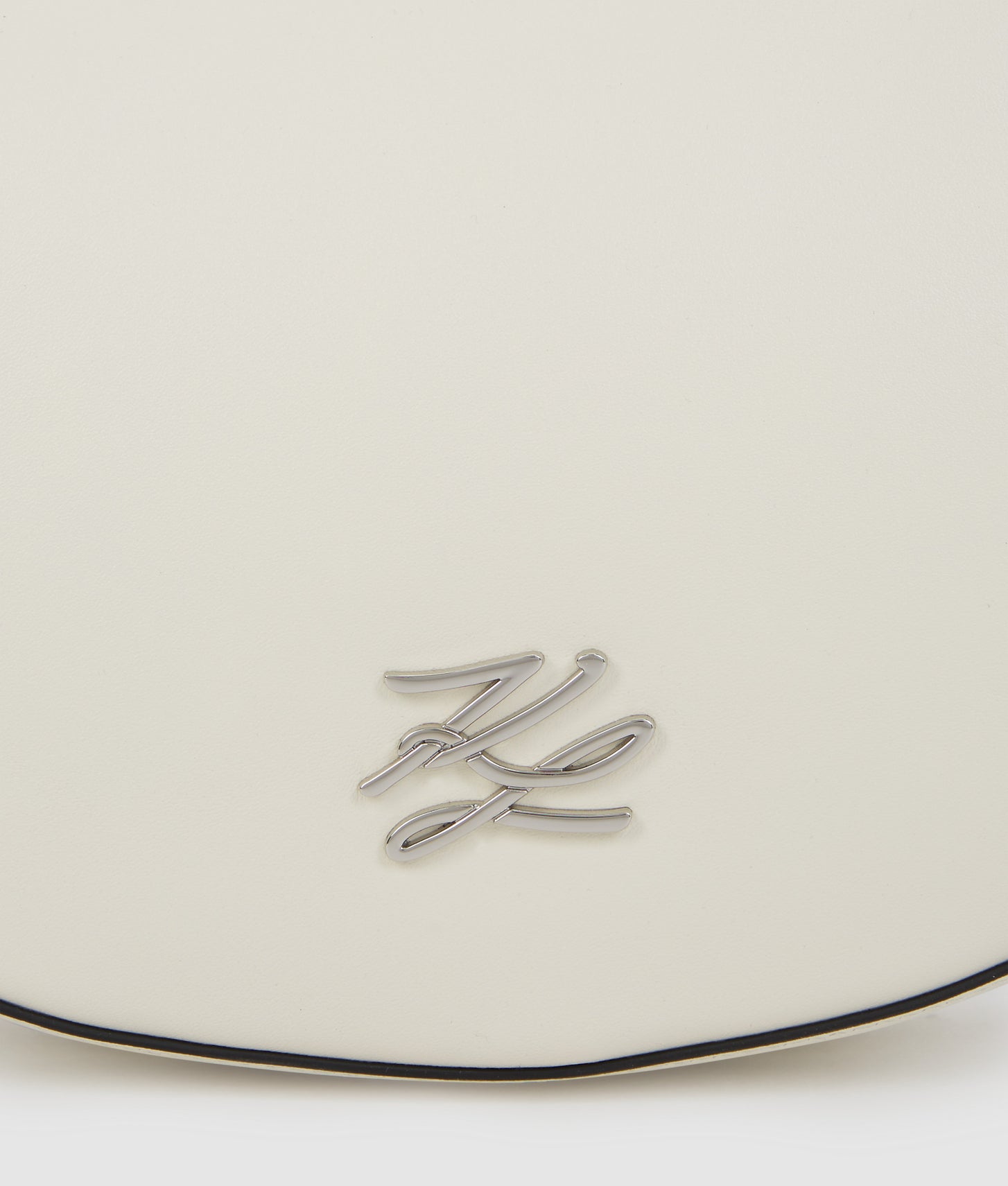 KarlLagerfeld Kautograph Medium Moon Bag Off White