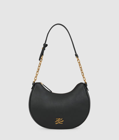 KarlLagerfeld Kautograph Medium Moon Bag Black/Gold