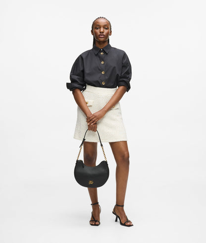 KarlLagerfeld Kautograph Medium Moon Bag Black/Gold