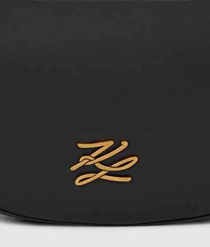 KarlLagerfeld Kautograph Medium Moon Bag Black/Gold