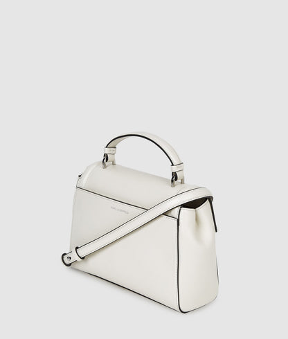KarlLagerfeld Kautograph Small Top Handle Bag Off White