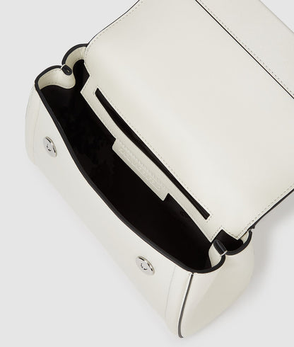 KarlLagerfeld Kautograph Small Top Handle Bag Off White