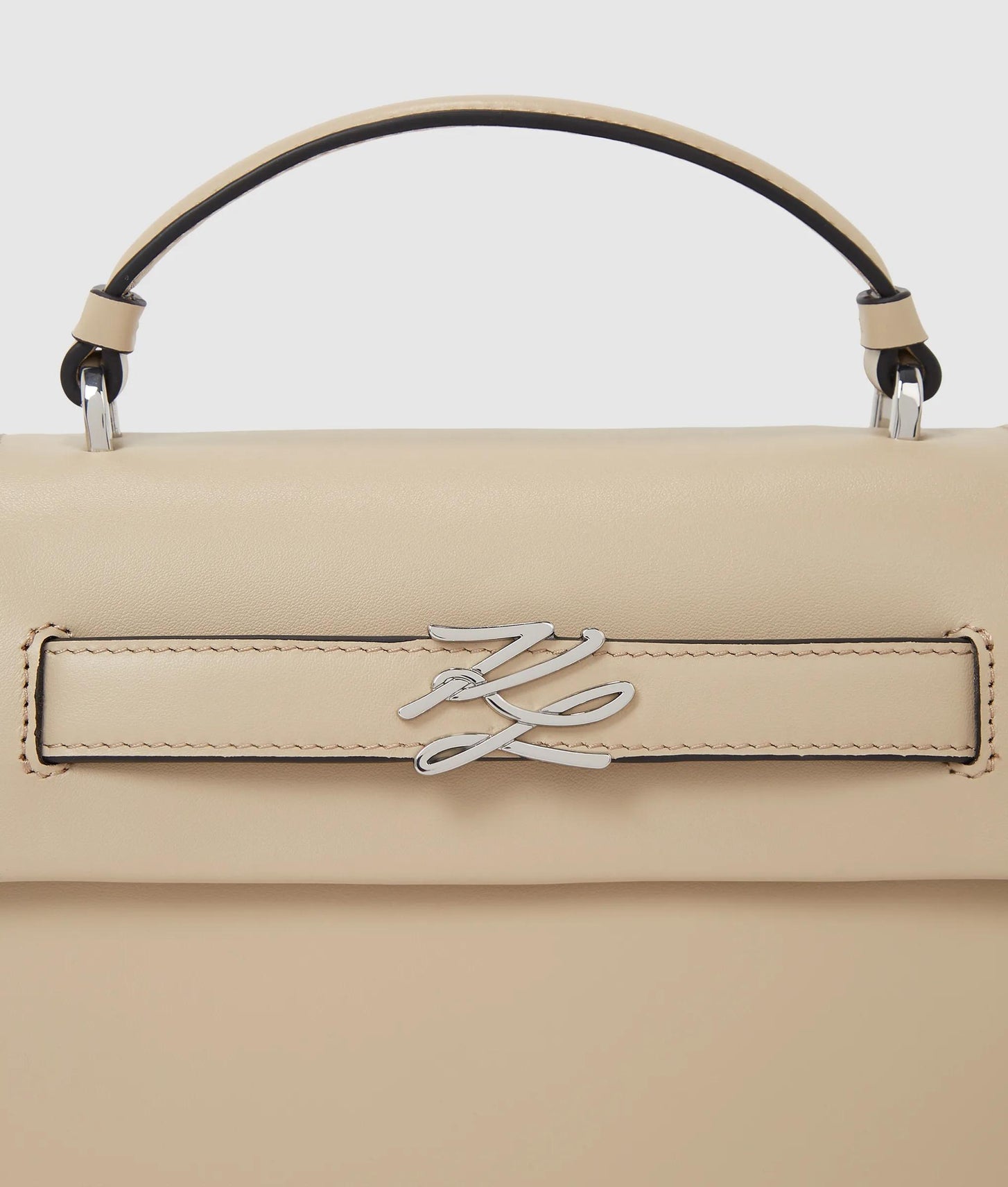 KarlLagerfeld Kautograph Small Top Handle Bag Safari