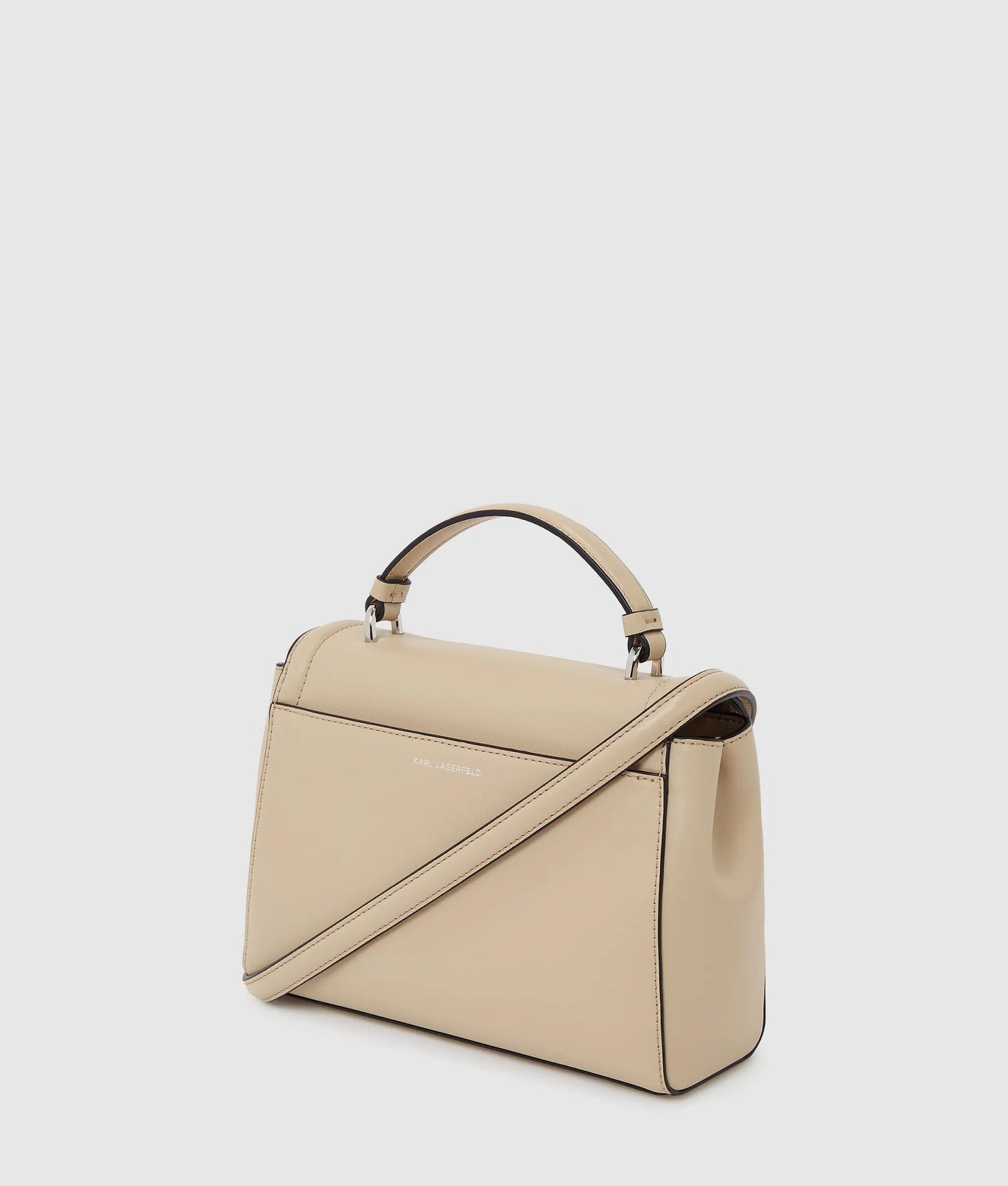 KarlLagerfeld Kautograph Small Top Handle Bag Safari