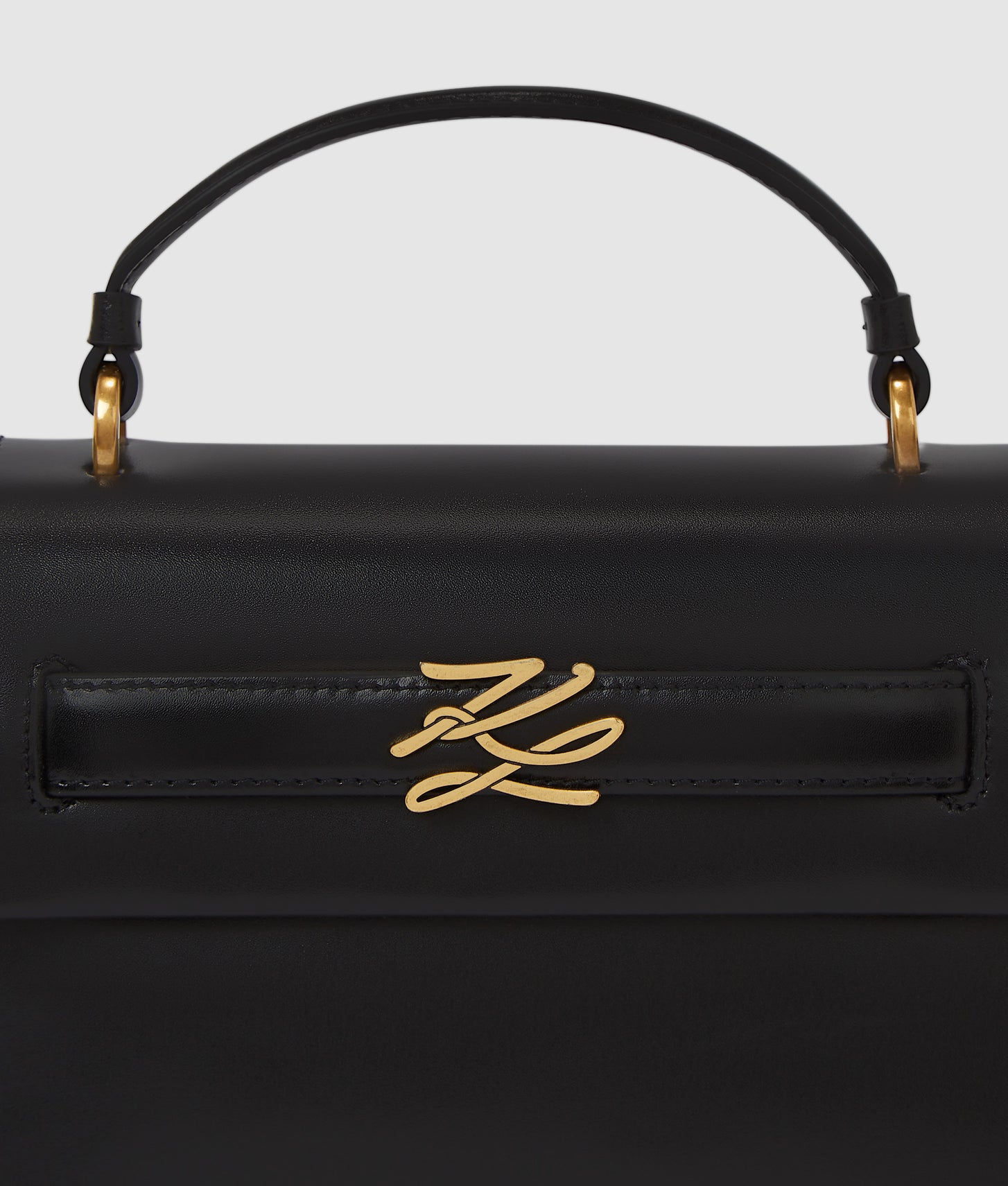 KarlLagerfeld Kautograph Small Top Handle Bag Black/Gold