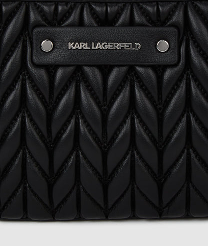 KarlLagerfeld Kweave Mini Shoulder Bag Black-Nickel