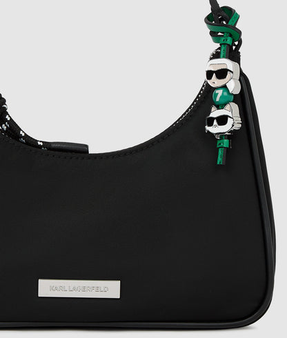 KarlLagerfeld Ikon Nylon Mini Shoulder Bag Black