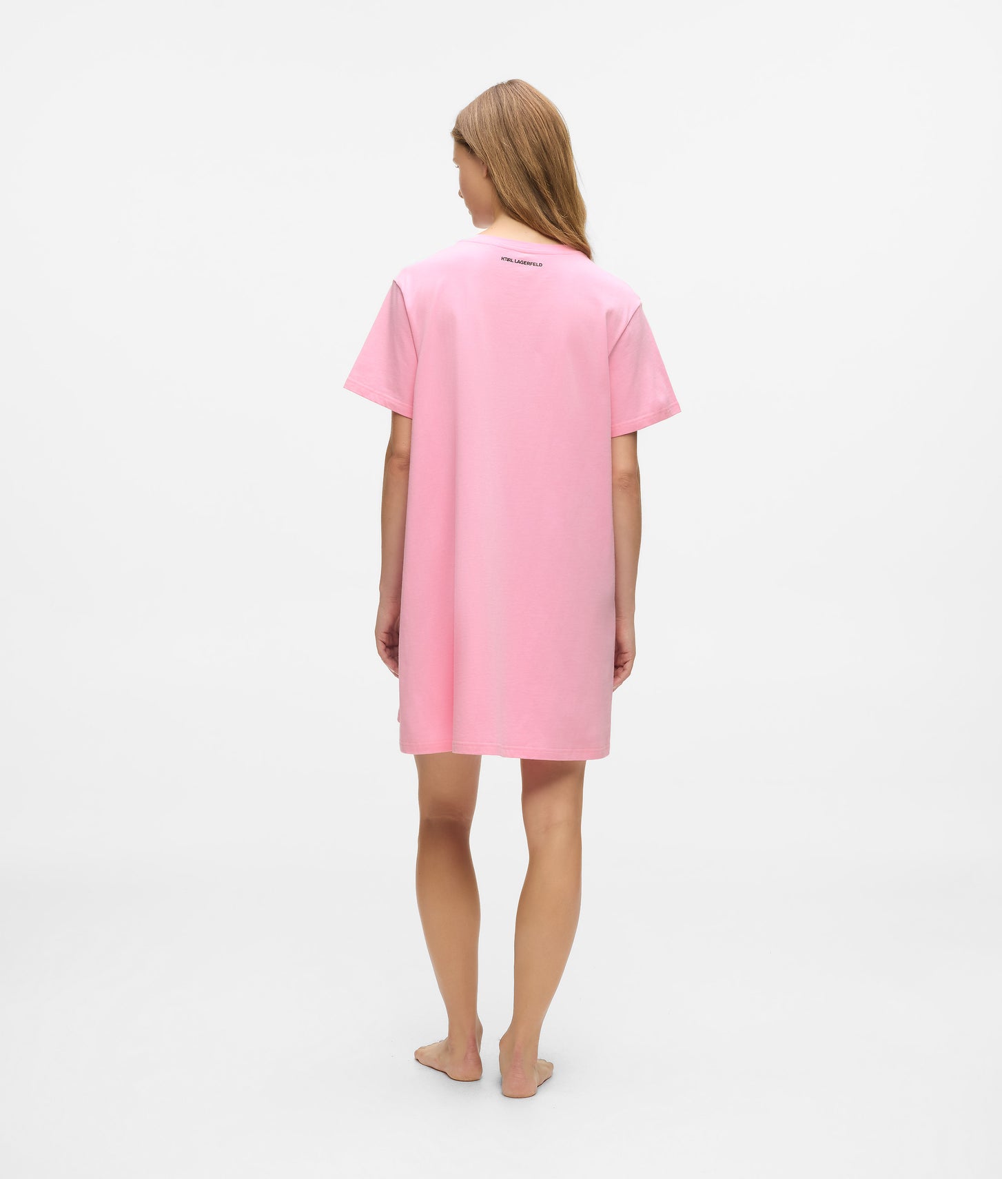 Karl Lagerfeld Ikon Rhinestone Pajama Dress Begonia Pink
