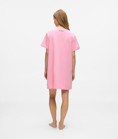 Karl Lagerfeld Ikon Rhinestone Pajama Dress Begonia Pink