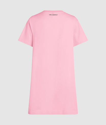 Karl Lagerfeld Ikon Rhinestone Pajama Dress Begonia Pink