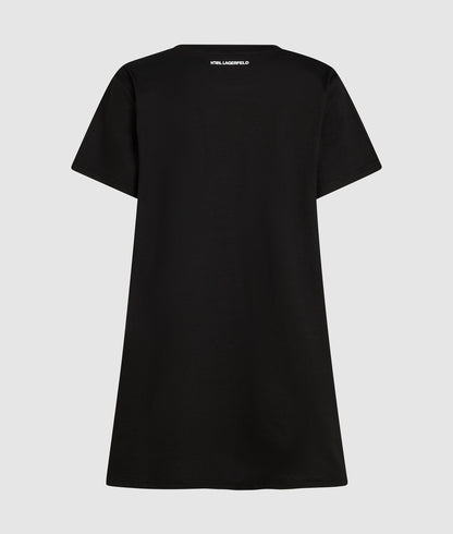 Karl Lagerfeld Ikon Rhinestone Pajama Dress Black