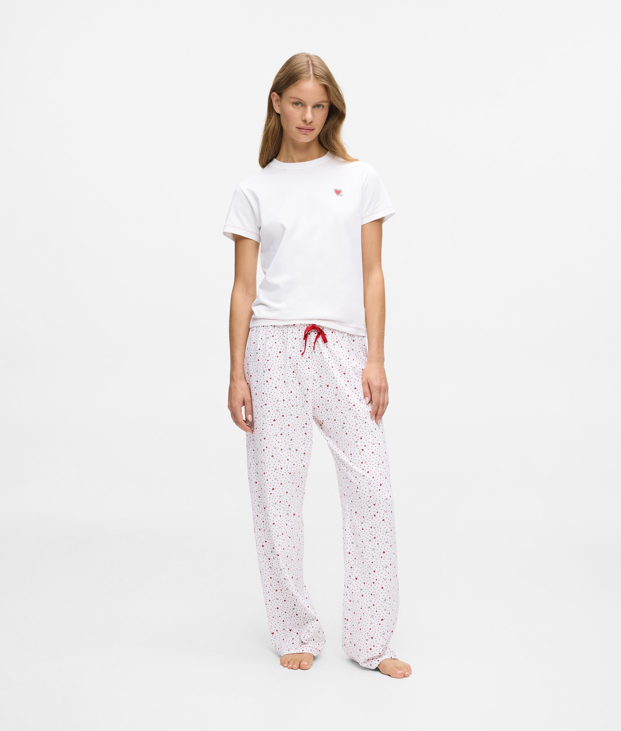 Karl Lagerfeld Heart Print Pajama Set Hearts