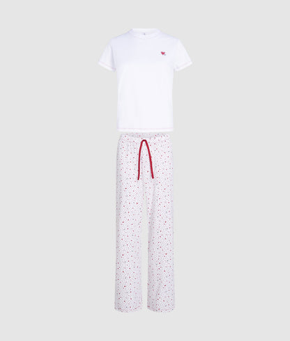 Karl Lagerfeld Heart Print Pajama Set Hearts
