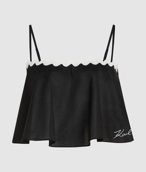 KarlLagerfeld Ksignature Scallop Beach Bag Natural