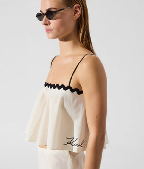 KarlLagerfeld Kautograph Crochet Hobo Bag Black
