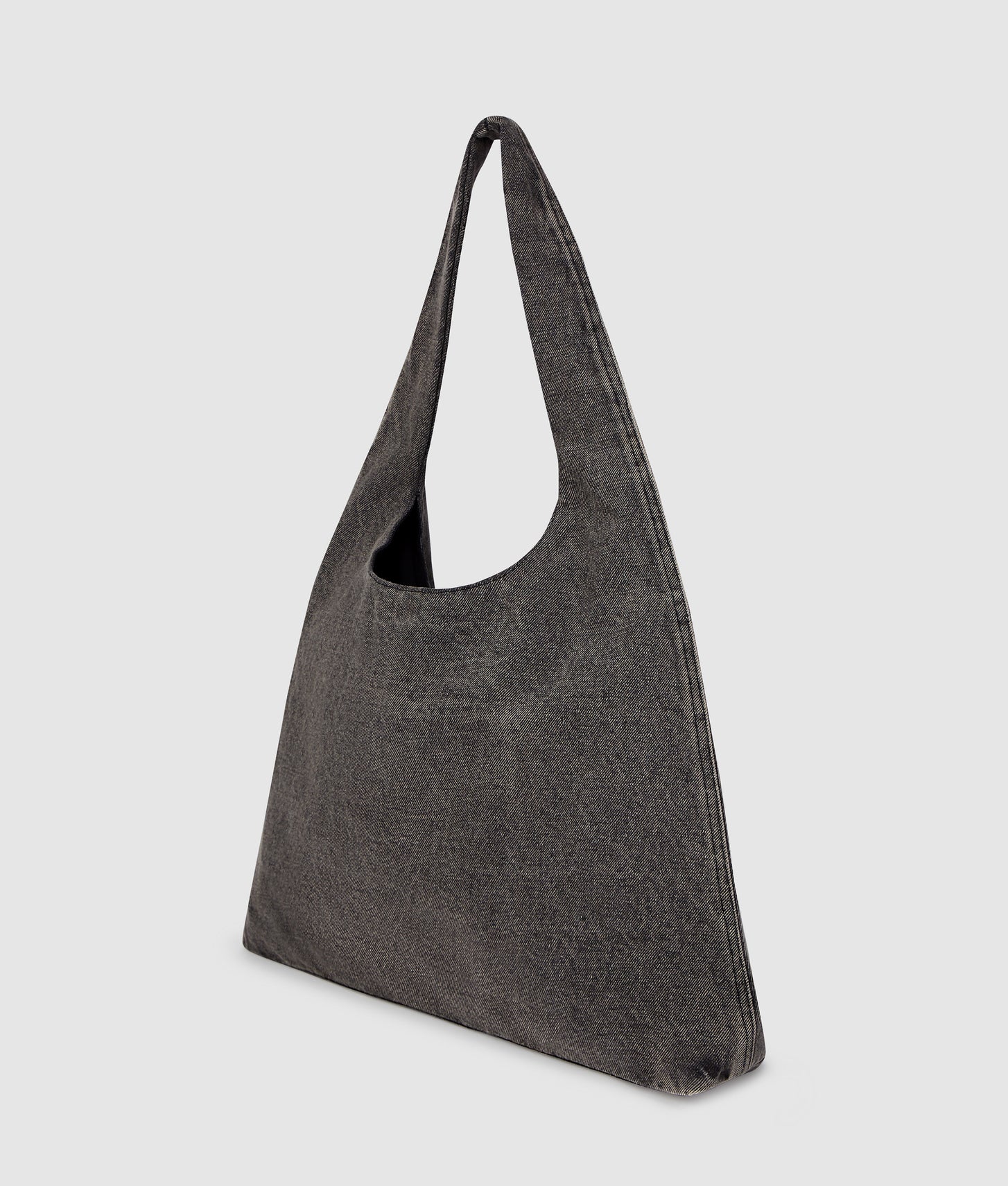 KarlLagerfeld Denim Hobo Shopper Black Denim-Grey Denim