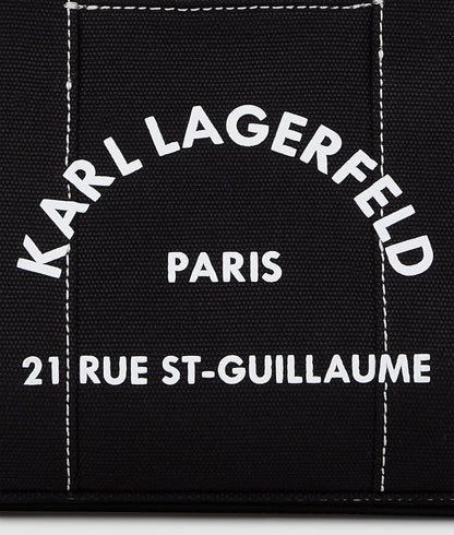 KarlLagerfeld Rue St-Guillaume Elongated Tote Bag Black
