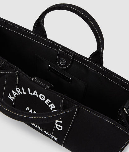 KarlLagerfeld Rue St-Guillaume Elongated Tote Bag Black
