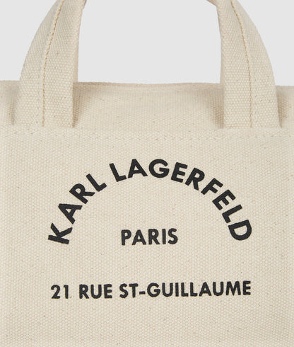 KarlLagerfeld Rue St-Guillaume Mini Duffle Bag Natural