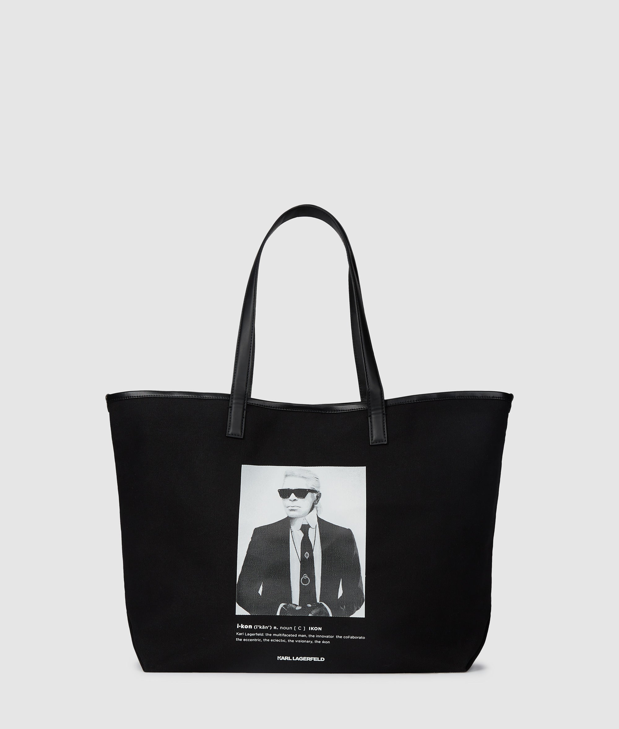 KarlLagerfeld Karl Photo Print Shopper Black