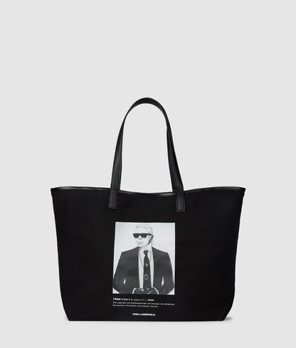 KarlLagerfeld Karl Photo Print Shopper Black