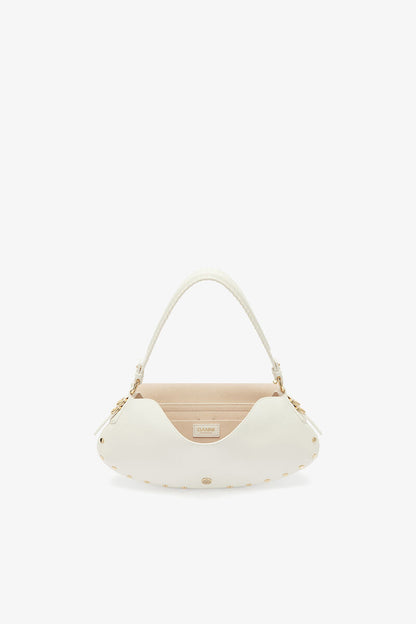 Ganni Egret B-Kat Bag Studs In White