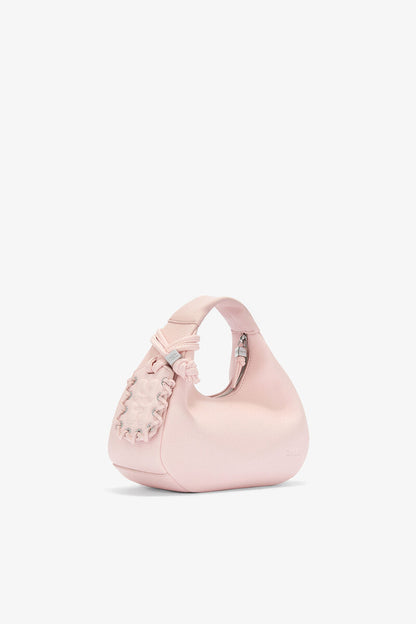 Ganni Chalk Pink Daisy Duck Mini Hobo Bag In Pink