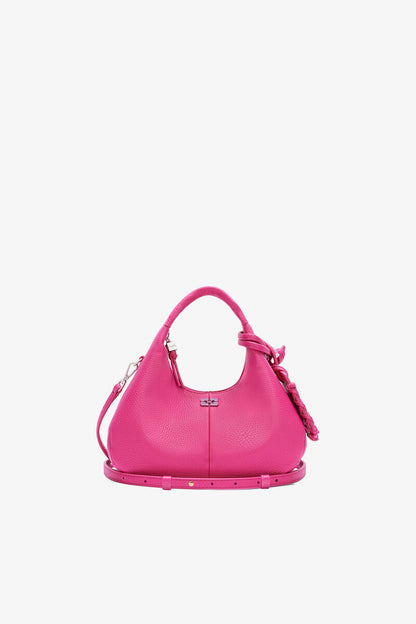 Ganni Cabaret Mini Hobo Bag In Pink