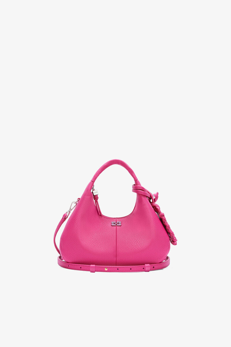 Ganni Cabaret Mini Hobo Bag In Pink