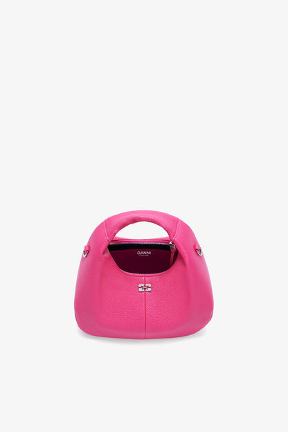 Ganni Cabaret Mini Hobo Bag In Pink
